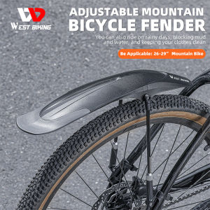 WEST BIKING Bike Mudguard Cycling Wheel Wing Fender Adjustable MTB Rear Front Tail Bike Fender For 26-29 Inch Bike