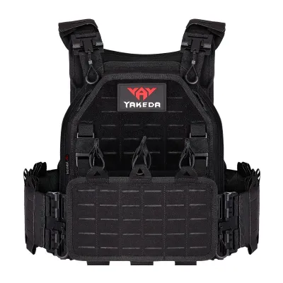 Áo Giáp Chiến Thuật Nhanh Tháo Rời YAKEDA Chất Liệu Nylon 1000D Màu Đen Nhẹ Hệ Thống Molle Dành Cho Nam