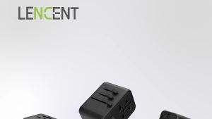 227LENCENT GaN III 65W Universal Travel Adapter International Charger with 2 USB Ports & 3 USB-C PD Fast Charging Adaptor Worldwide Wall Charger with Type-C Fast Charger for iPhoneSamsungLaptops Type A/C/G/I (USA/UK/EU/AUS)