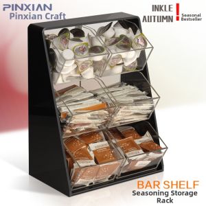 Wood Acrylic Condiment Storage Box