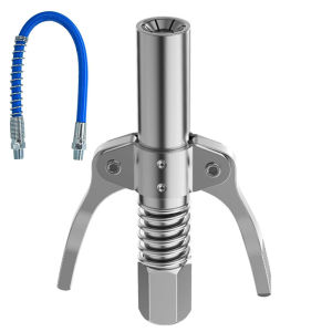 อ่านเสริมความรู้เกี่ยวกับ พร้อมฝาครอบกันลื่น 10000PSI หัวอัดจารบี แบบมือบีบ น้ำมันแรงดันสูงหัวอัดจาระบีแรงดันสูง หัวอัดจารบี (มือบีบล็อค) หัวล็อค