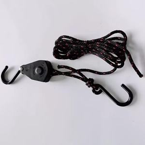 Tent Accessories 1/8" Adjustable Heavy Duty Rope Hanger Ratchet Kayak and Canoe Bow and Stern Tie Downs Straps Camping Tool