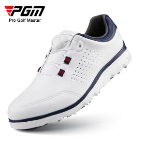 PGM XZ319 รองเท้ากอล์ฟผู้ชายกันลื่นเล็บลูกบิดลูกไม้กันน้ําซุปเปอร์ไฟเบอร์รองเท้ากีฬากอล์ฟรองเท้าผู้ชาย