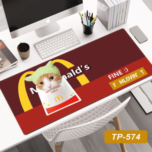 Mouse Pad McDonalds Oversized Creative Hakimi Kitten Dog Office E-Sports Non Slip Computer Keyboard Desk Pad