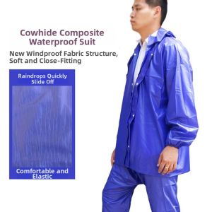Thickened Rubber Separate Rain Suit Adult