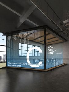 Office Transparent Gradient Glass Film Internet Hot New Art Anti-Collision Color Explosion-Proof Stickers Colorful Partition Stickers