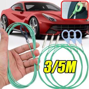 3/5m Drain Hole Cleaning Brush Flexible Car Drain Dredge Sunroof Cleaning Scrub Brush Tool Universal Drain Pipe Cleaner Accessories