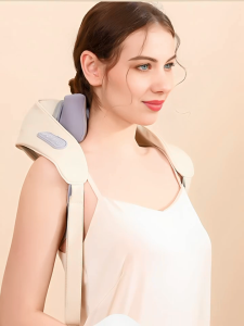 Cordless 4D Shiatsu Neck Shoulder Massager with Heat – Deep Tissue Back Pain Relief Rechargeable Kneading Massage
