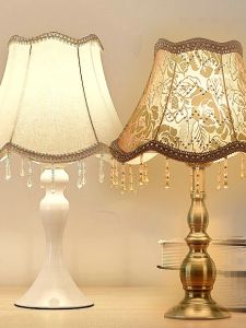 European Style Bedroom Decorative Wedding Room Warm Vintage Remote Control Wireless LED Table Lamp Modern Adjustable Brightness