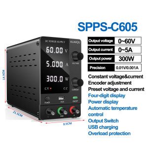 KUAIQU แหล่งจ่ายไฟ DC แบบปรับได้24V 48V 60V 120V ตัวเข้ารหัสการทดสอบในห้องแล็ปนักเรียนกระแสและแรงดันไฟฟ้าแหล่งจ่ายไฟ DC แบบปรับได้