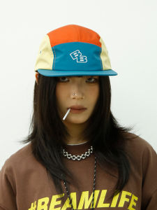 Beamlife Original Street Style Color Matching Peaked Baseball Skateboard Cap Quick-Drying Flat Eaves Cap Trendy Men and Women Adjustable