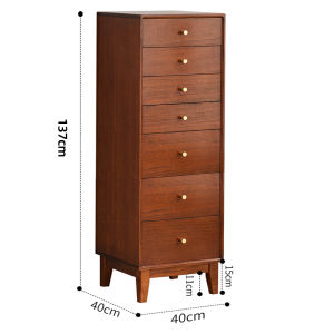 Solid Wood Chest of Drawers 40/50cm Drawer Storage Cabinet Small Cabinet Locker Sandwich Cabinet Multi-Layer Bedroom Storage Cabinet