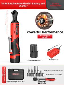 DELIXI Electric | Electric 90 Degree Angle Ratchet Wrench Lithium Battery