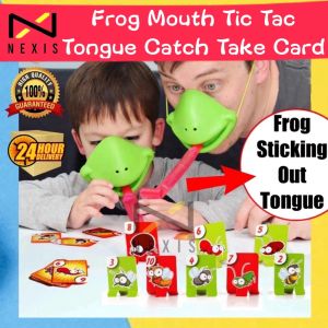 Frog Mouth Tic Tac Tongue Catch Take Card Game Joint Take Card-Eat Pest Desktop Board Funny Family Game