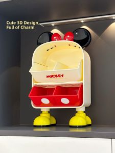 Adorable Mickey Home Entryway Storage Box Key Jewelry Necklace Organizer Desktop Storage Box Cartoon Pattern Fixed Structure