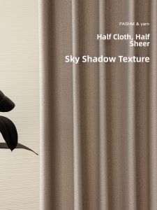 Layered Semi-Textured Retro Light-filtering Privacy Curtain