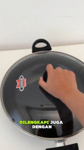 Maxim Neostone Wok Pan 30cm Panci Wajan Wok Maxim 30 CM + Tutup Kaca Anti Lengket