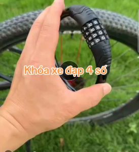 Khóa Xe Đạp 4 Số Vỏ PVC Bọc Lõi Thép dạng tròn cứng đường kính 11cm (mật khẩu mặc định 0000) - Mai Lee