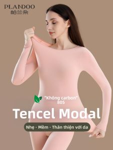PLANDOO | Bộ Đồ Lót Nữ Tăng Nhiệt Mỏng Tencel Modal