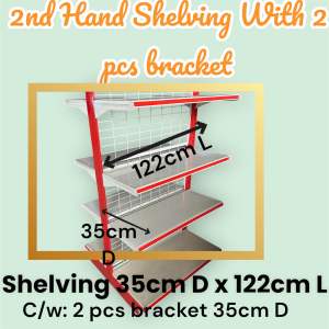 Spare Part gondola/Rack Shelving 2nd Hand/Shelving Terpakai Gondola/Rack Lama/old Designc/wShelving 2pcsbracket For1set