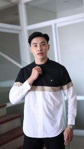 ANCSTR Kemeja Pria Shanghai Kombinasi Warna Premium - Triple Panjang