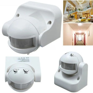 AC 220V - 240V 180 Degree Outdoor IP44 PIR Infrared Motion Sensor Detector Round Mini Smart Delay Light Switch