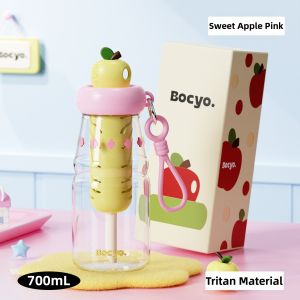 BAICAIYA | Fruit and Tea Infuser Tritan Bottle Summer Use Straw