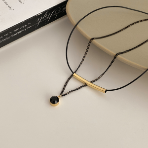 Double Layered Luxury Heart Design Necklace for Women Elegant Dainty Choker Fresh out Fashion Alloy Pendant Jewelry