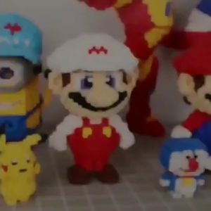 Blok Bangunan Animasi Kreatif Super Mario: Mainan Edukasi Permainan Kartun