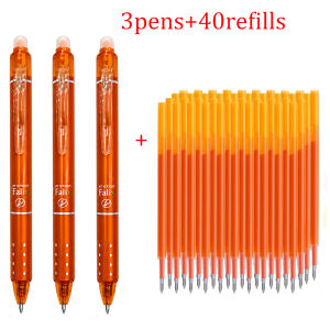 MROOFUL | Bút Gel Có Thể Xóa Được Ngòi 0.5mm Có Thể Thu Vào Kèm 40 Ruột Thay Thế Thân Bút Có Thể Rửa Được Dùng Cho Trường Học Và Văn Phòng.