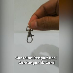Pengait idcard Cantelan  Besi Gantungan Tali ID Card 1 cm 10mm Kualitas Bagus (ISI 100PSC)