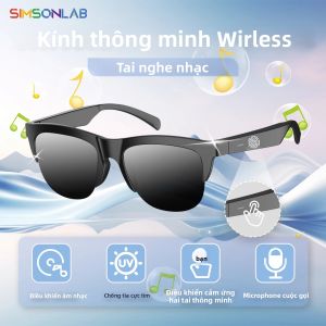 Kính Thông Minh Dành Cho Nam Nữ Điều Khiển Nhạc Không Dây Kính Râm Chống Nước Chống Tia Cực Tím Có Chức Năng Trả Lời Điện Thoại Lý Tưởng Cho Việc Cắm Trại & Đạp Xe