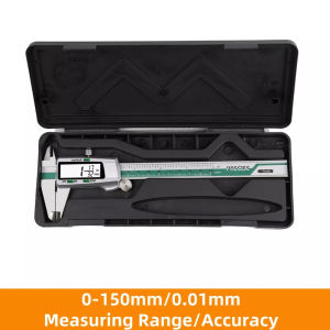 ET50 150mm Digital Caliper Stainless Steel Fraction / MM / Inch 0.01mm High Precision for Mechanical Components Measure