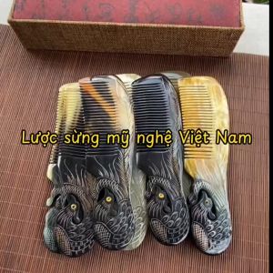 Lược sừng Phượng Hoàng cuốn tách 2 mặt làm quà tặng | Mỹ nghệ Hà Phương