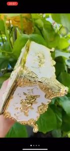 Hộp đựng khăn giấy mạ vàng cao cấp hộp đựng giấy ăn sang trọng