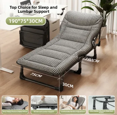 FWTDF | Portable Folding Bed for Office and Home Use Single Bed