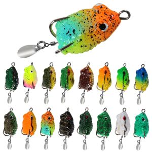 Mini Frog Soft Bait 25mm 3g Double Hide Hook Carp Fishing Lure Bionics Sequin Frog Bait Artificial Lifelike Thunder Frog Lure