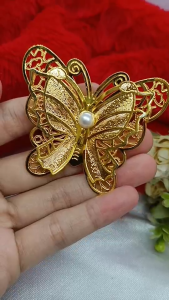 COD Bros Nama Kupu kupu Spesial / Bros Wanita Lapis 24K Emas/ Bros Cantik Elegant Fashion Mewah Grosir Perhiasan Aksesoris