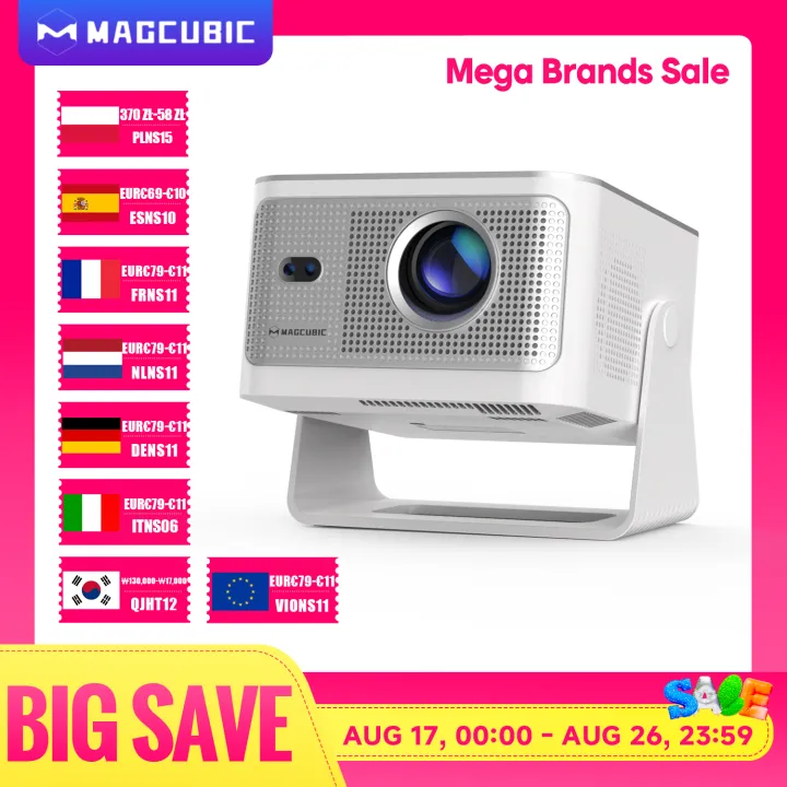 Magcubic 900ANSI Android 14 Projector Auto Focus Support 8K Native 1080P With Wifi6 BT5.4 16G Allwinner H726 Portable HY350Max