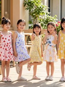 Cute Princess Summer Dress Floral Thin Strap