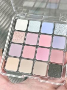 Ershiqi 16-Color Small Mood Eye Shadow Matte Shimmer Thin and Glittering Low Saturation Earth Color Daily Makeup Eye Shadow