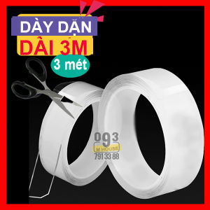 Băng Keo 2 Mặt Siêu Dính 3 mét Dính Trên Mọi Vật Chất Băng Dính Băng Keo