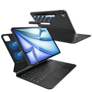[🇲🇾Stock]🚀DANYCASE for iPad Magic Keyboard Case for iPad 11th A16 10th 10.9 Air 11 13 M4 M3 M2 Air 4/5 Pro 11 M5 M4 Pro 13 Pro 12.9 4/5/6th Wireless Floating Magic Keyboard Cover with Wireless Bluetooth-compatible and Magnetic Detachable Pencil Holder