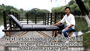 SOFTHOME Triple folding portable massage bed household high quality leather beauty spa bed massage bed beauty
