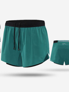 Mens Quick-Dry Training Shorts with Lining and Waist Pocket