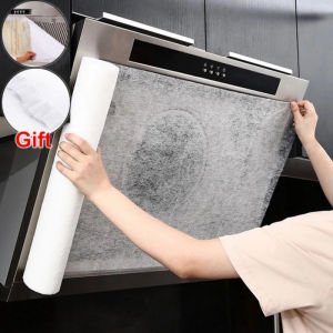 6/12pcs Disposable Kitchen Hood Oil Filter Paper Range Hood Grease Anti Oil Cotton Filter Cooker Hood Extractor Fan Filter Non-woven
