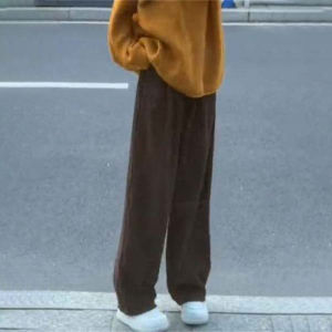 Spring 2025 Knitted Set High Waist Slimming Long Pants round Neck Long Sleeve Womens Fashion Set Korean Style Casual Lazy