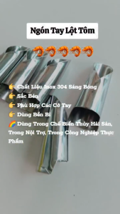 Móng tay Inox lột tôm - 5 cây cở dài Chất liệu Inox 304 cao cấp. Dùng trong chế biến thủy sản