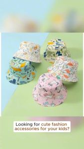 (SG Stock) Children Kid Bucket Hat with String Sun Hat Boy Girl Cap Dinosaur Unicorn Pink Fisherman Hat Floppy Hat Face Cover Sun UV Rain protection Beach Hat Summer Hat for gift Flower Shark Animal Llama design Baby Toddle Hat