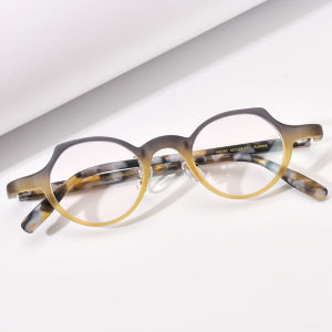 HEPIDEM Acetate Glasses Frame Men Famous Brand Design Retro Round Women Nerd Eyeglasses Spectacles Small Vintage Optical Eyewear 9280